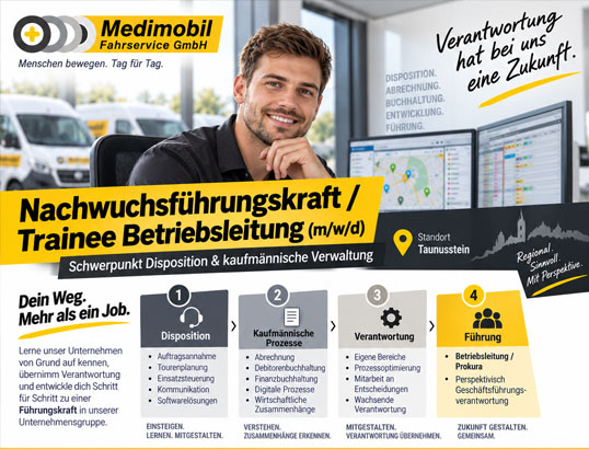 Nachwuchsführungskraft für Disposition und kaufmännische Verwaltung